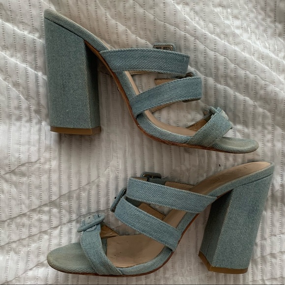 Raye Denim Block Heels - Picture 4 of 5